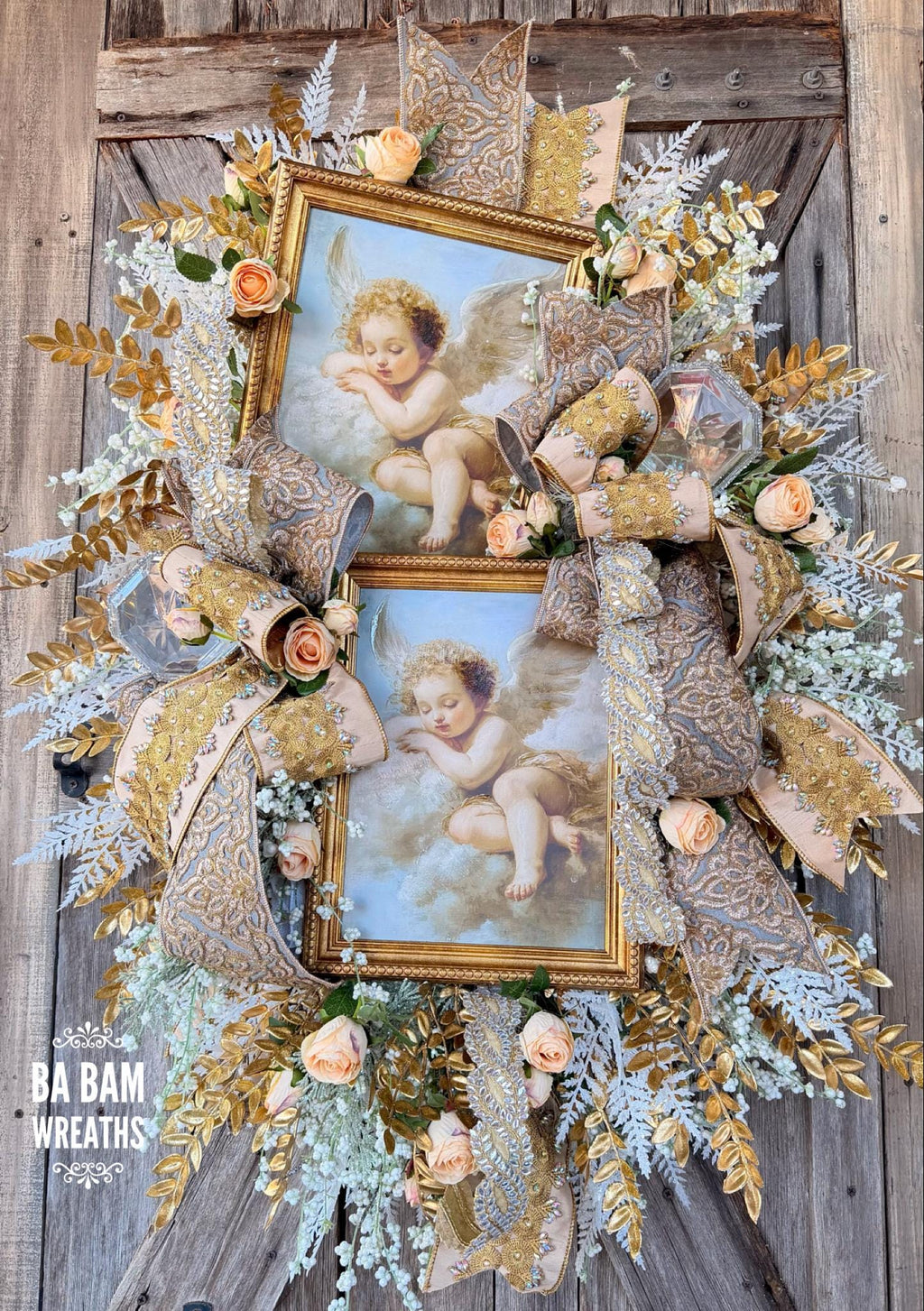 Cupid Wreath, Valentine Decor, Valentine Door, Angel Wreath