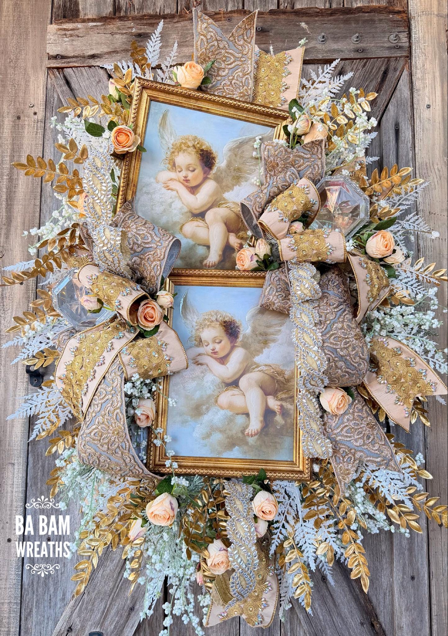 Cupid Wreath, Valentine Decor, Valentine Door, Angel Wreath