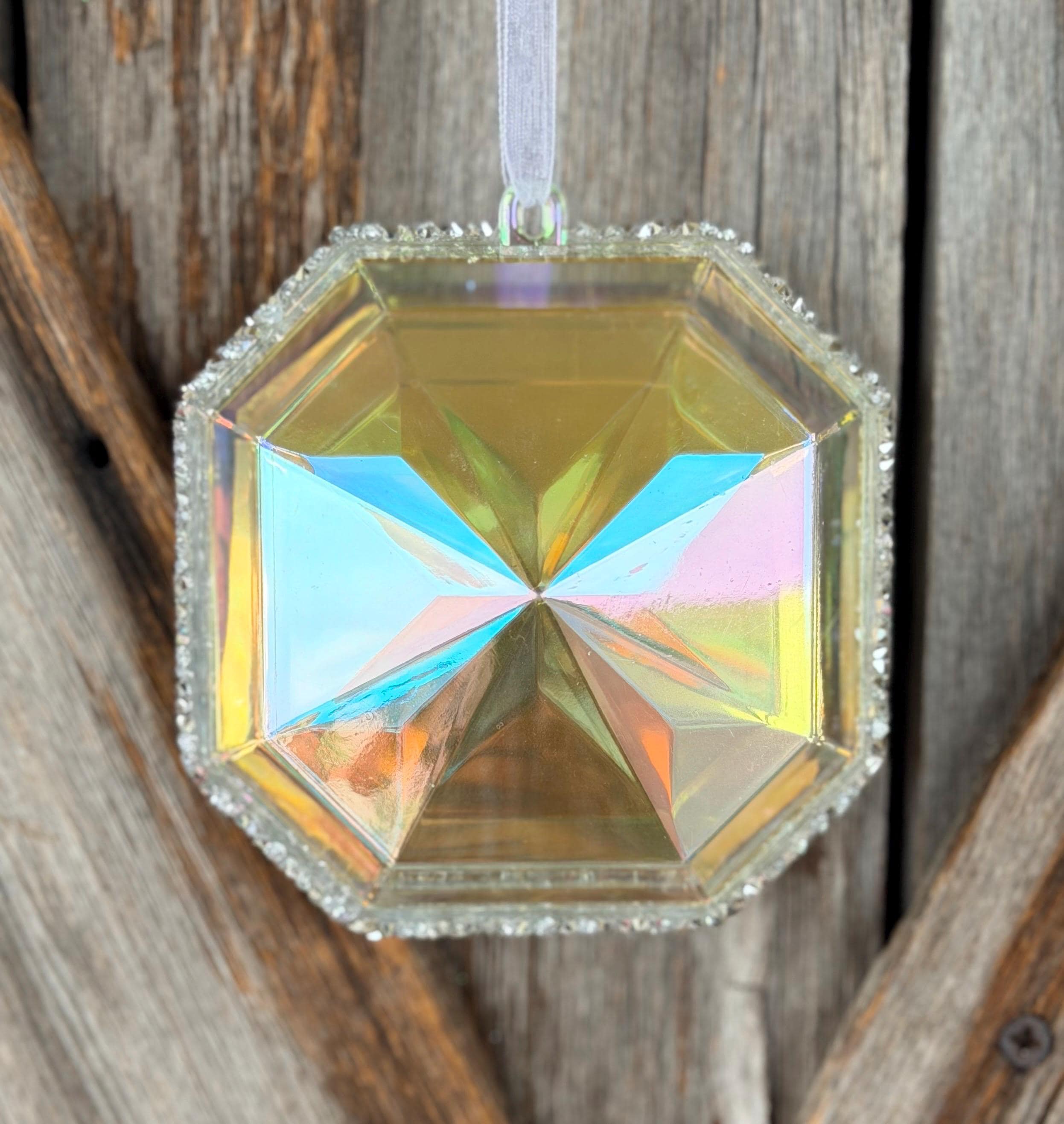 Gold Square Jewel, 4 Inch Shatterproof