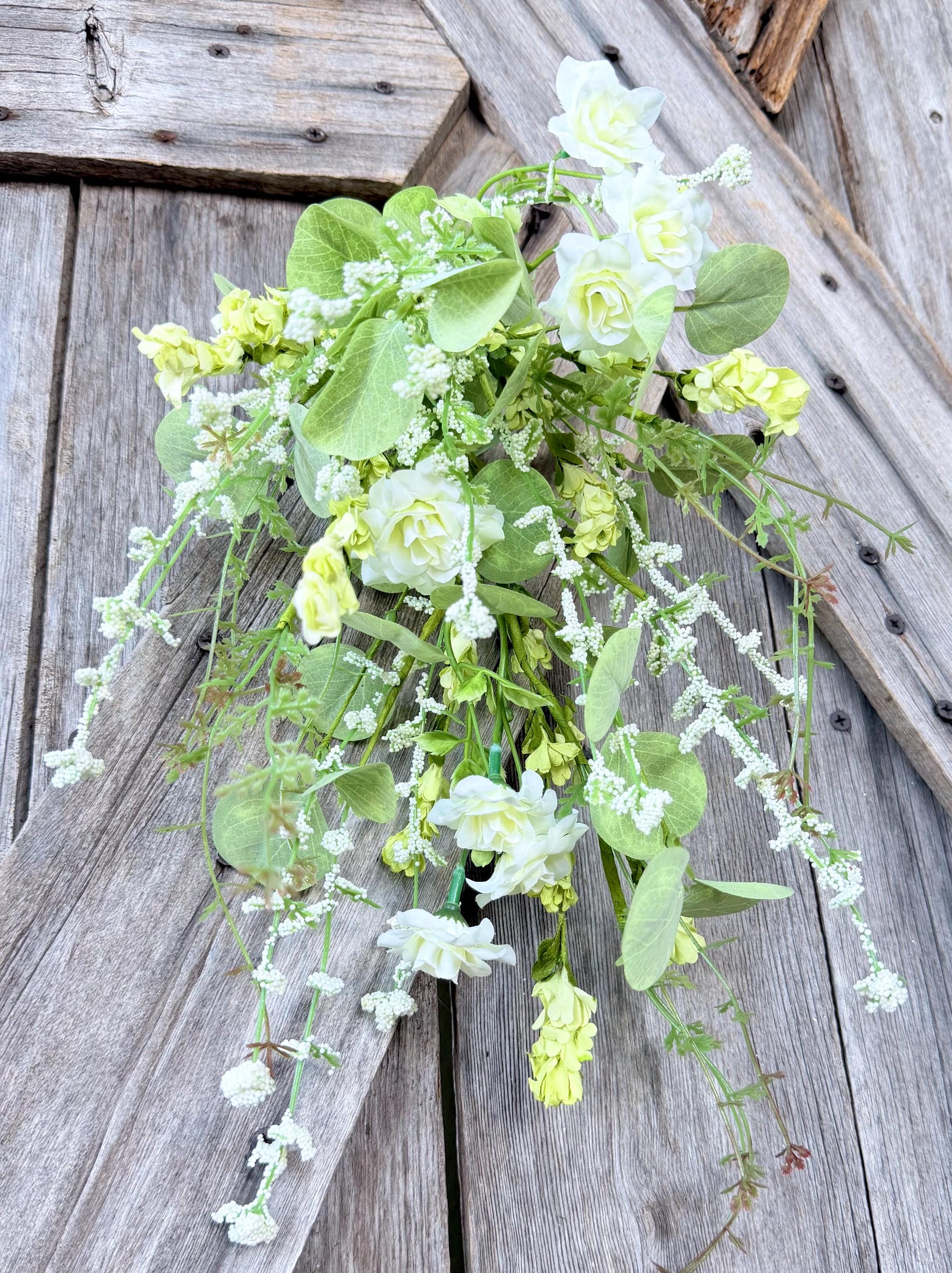 Cream Wildflower Mixed Bush, Wreath Supply, Floral