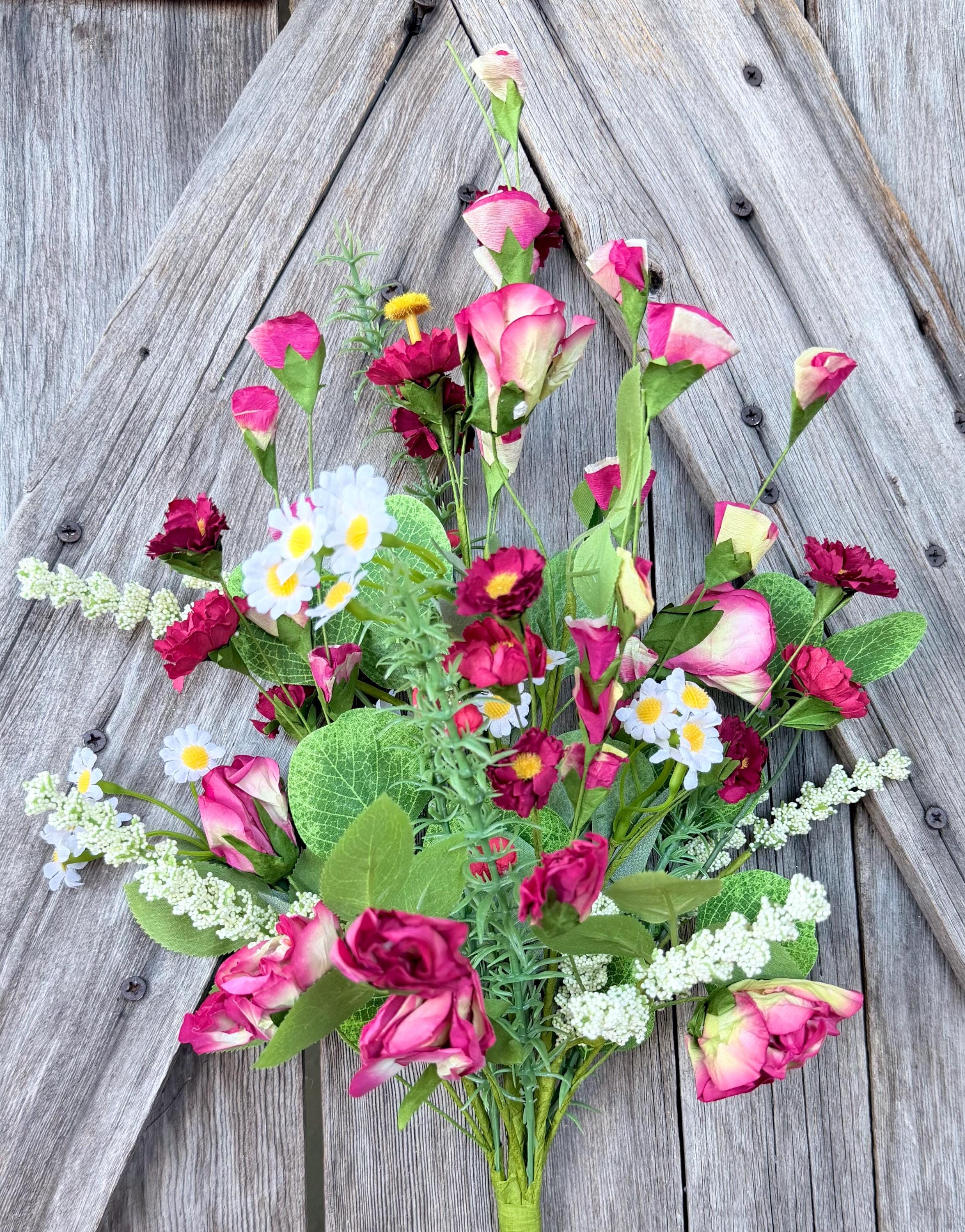 Beauty Mixed Wildflower Floral Spray, Wreath Supply, Floral