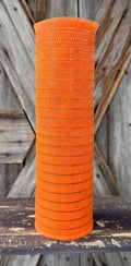 10 Yards, Fine Weave Orange Foil Mesh