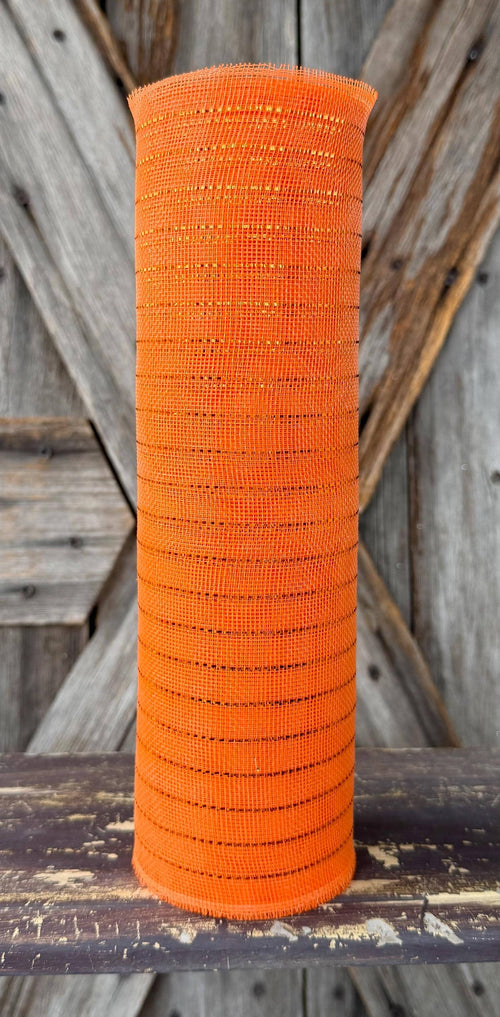10 Yards, Fine Weave Orange Foil Mesh