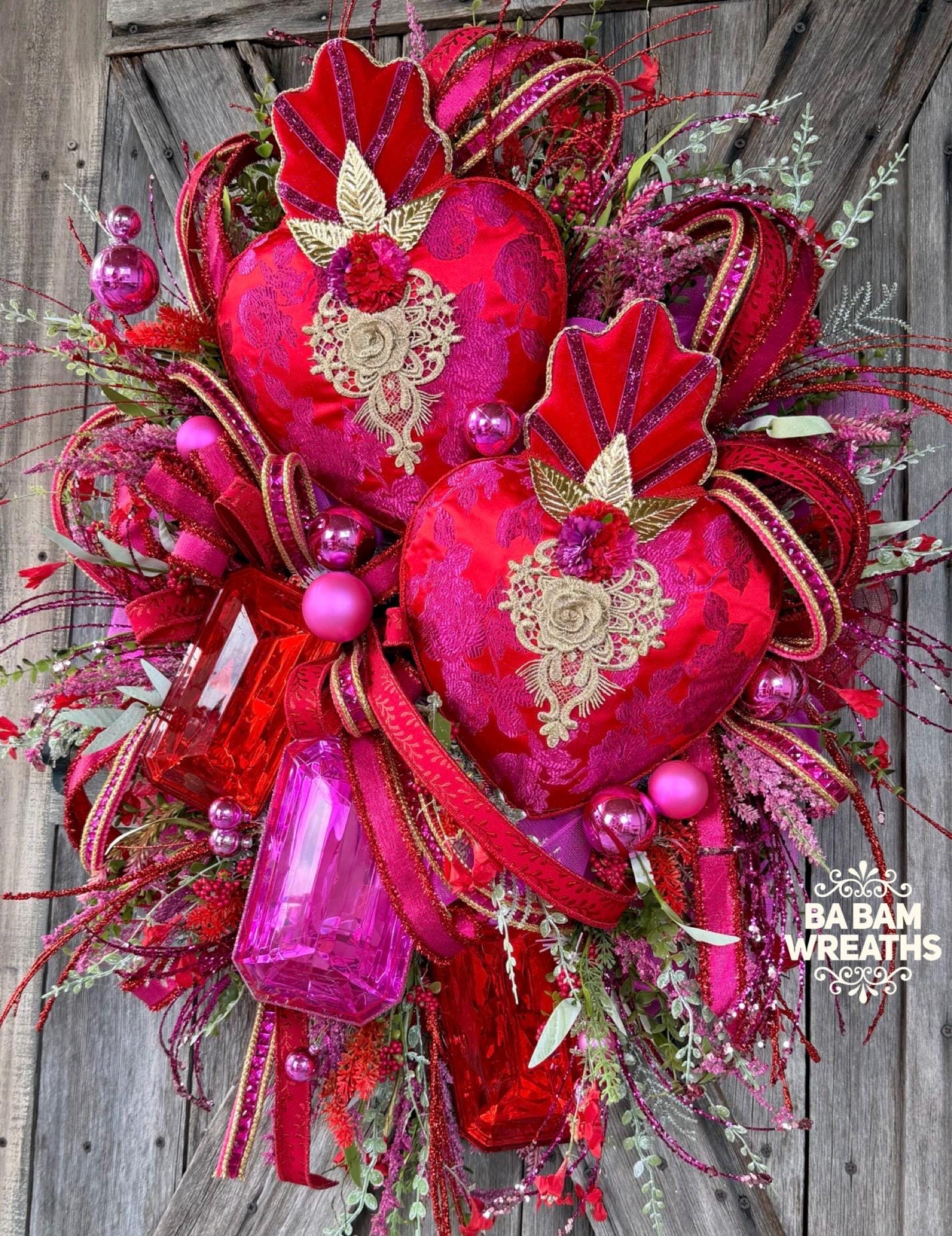 Valentine Wreath, Valentine Decor, Valentine Door, Love Wreath, Love Decor, Heart Decor, Heart Wreath