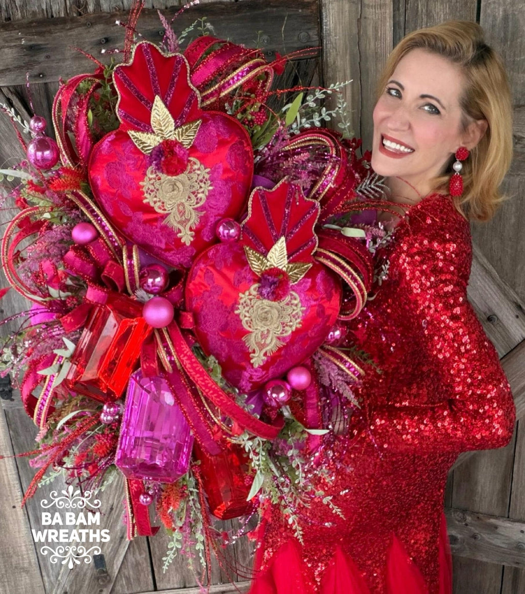 Valentine Wreath, Valentine Decor, Valentine Door, Love Wreath, Love Decor, Heart Decor, Heart Wreath