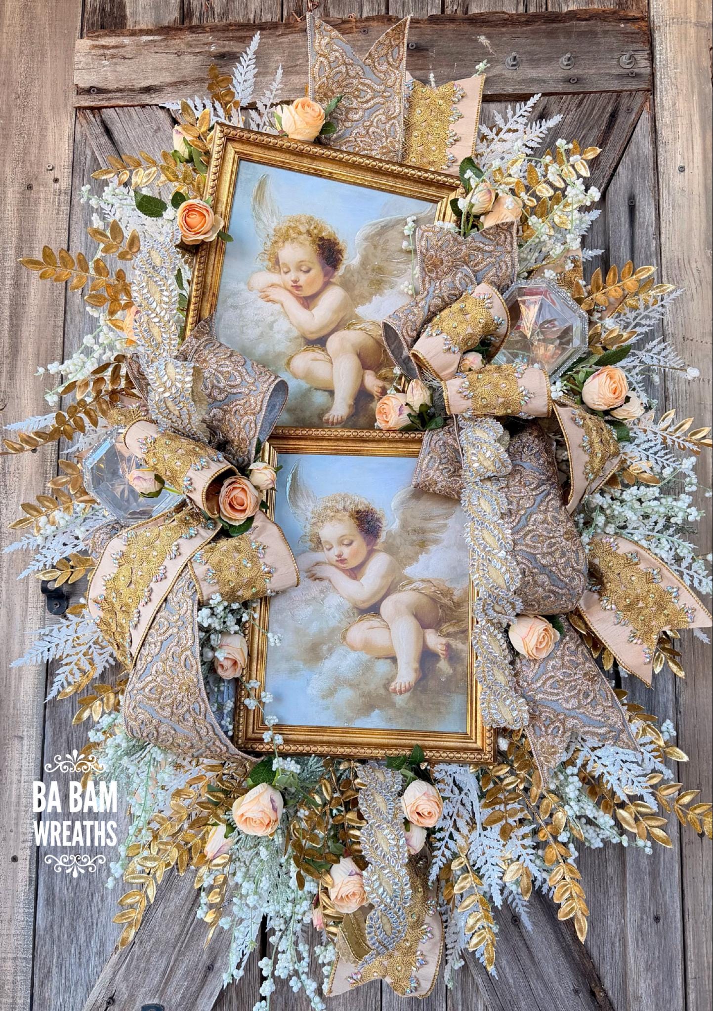 Cupid Wreath, Valentine Decor, Valentine Door, Angel Wreath