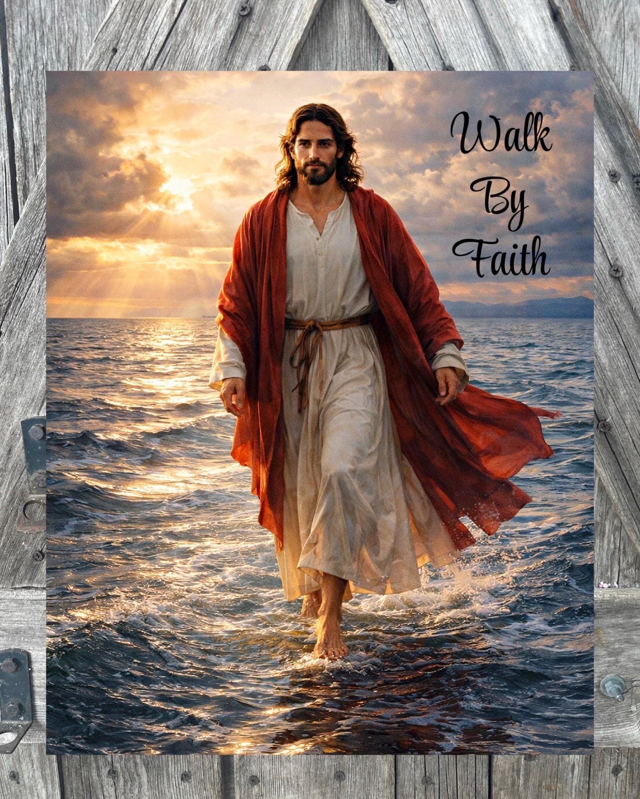 Walk By Faith, Easter Sign, Easter Decor, Spring Sign