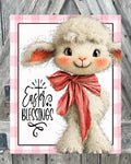 Easter Blessings Lamb, Easter Sign, Easter Decor, Spring Sign
