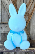 Blue Chubby Bunny Flocked, 12 Inches