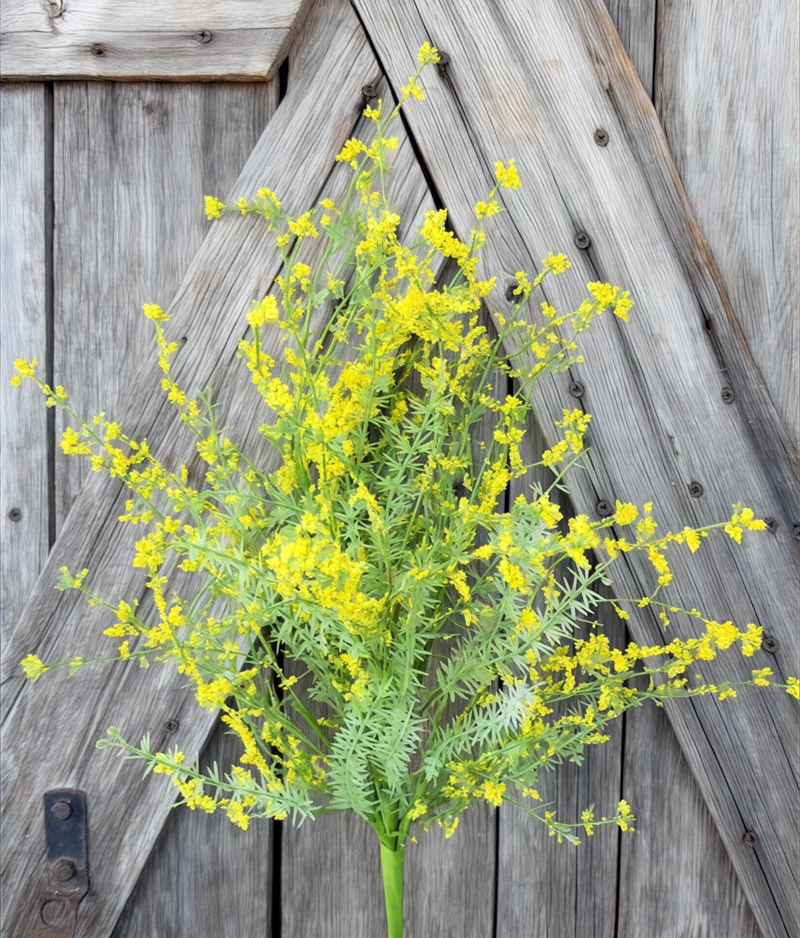 Yellow Filler Bush Large, Wreath Supply, Floral