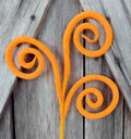 Orange Glitter Curly Spray