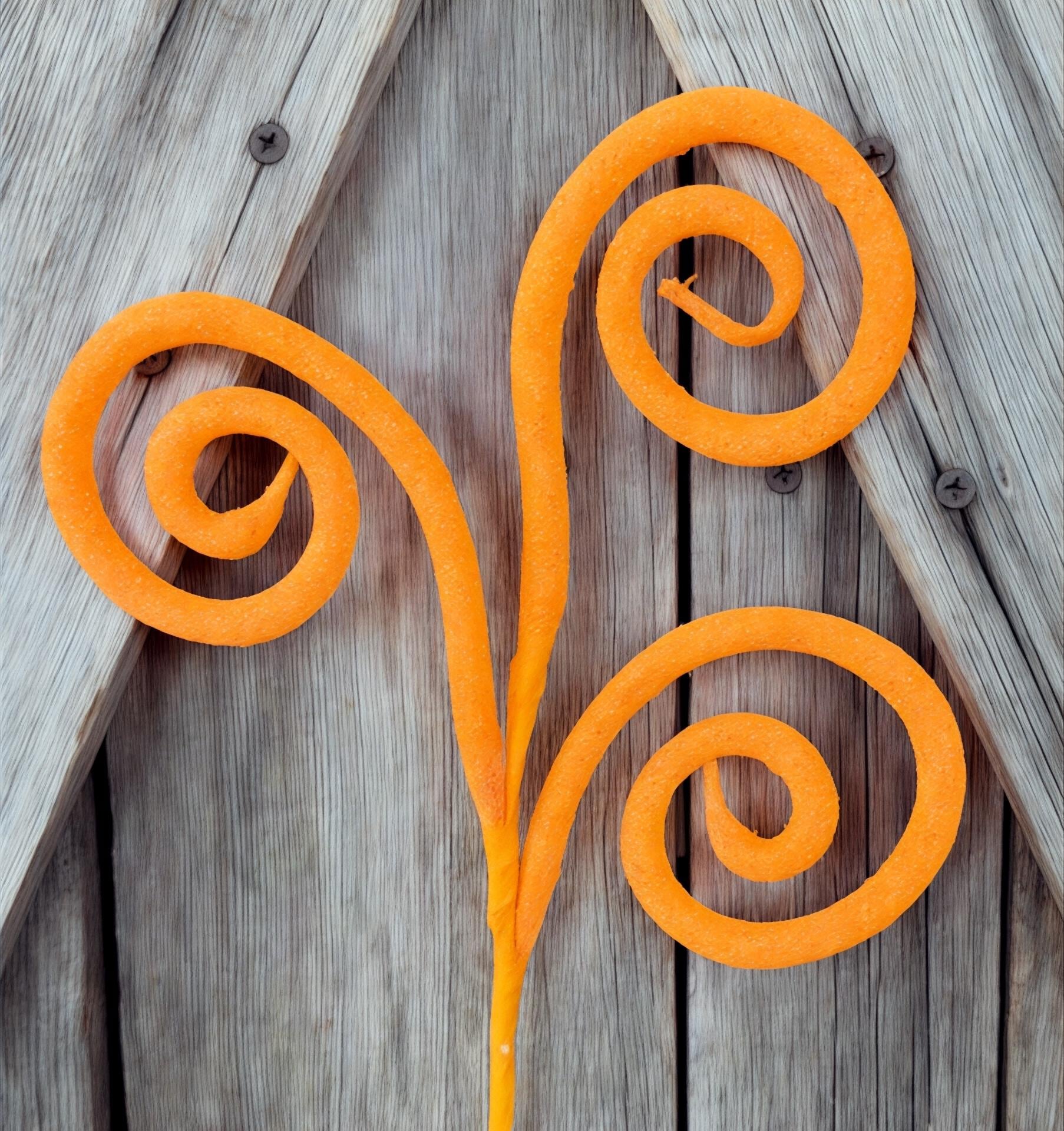 Orange Glitter Curly Spray