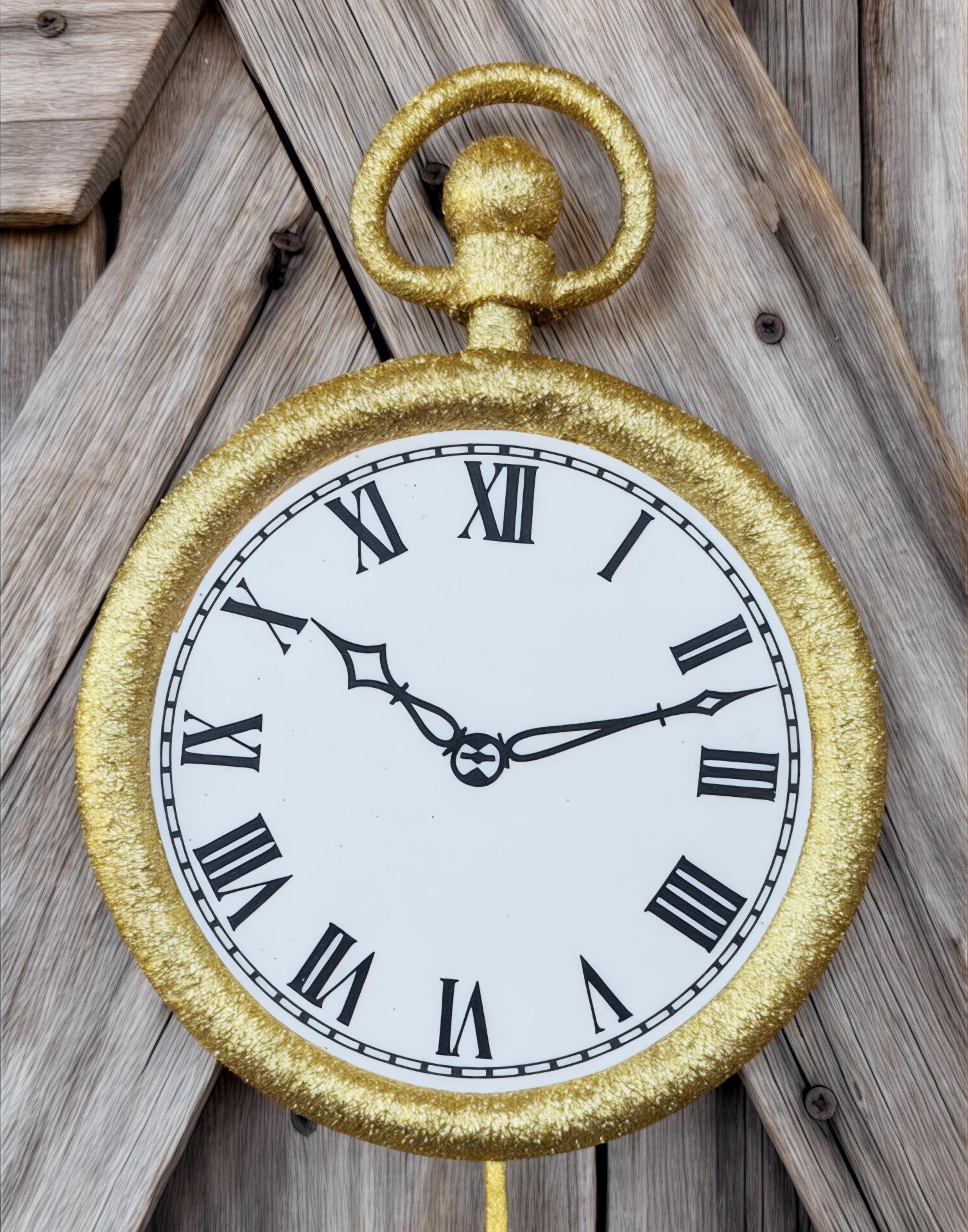 Large Gold Clock Pick