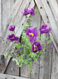 Purple Poppy Floral Greenery Spray, Wreath Supply, Floral