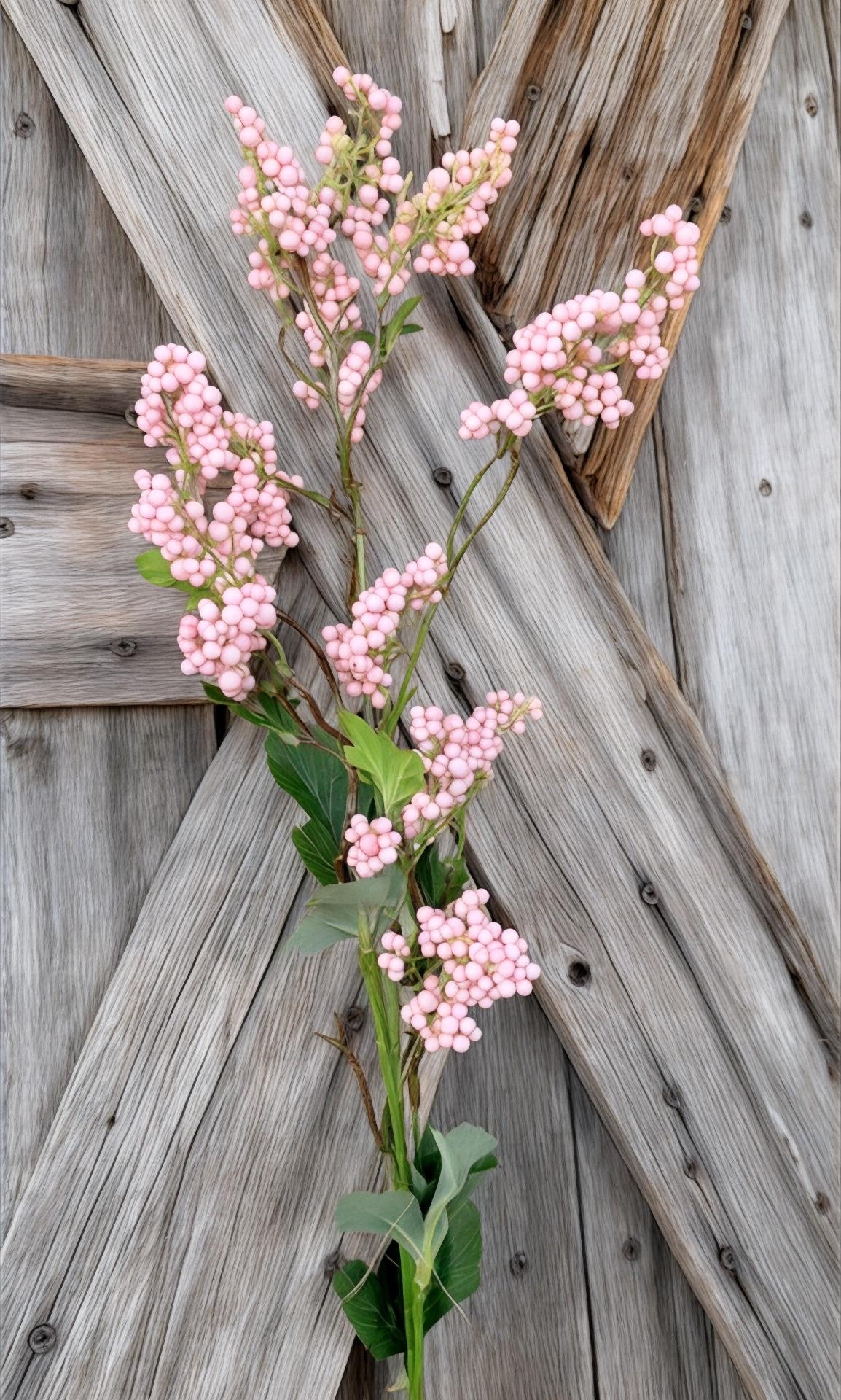 Pink Cluster Berry Spray, Wreath Supply, Floral
