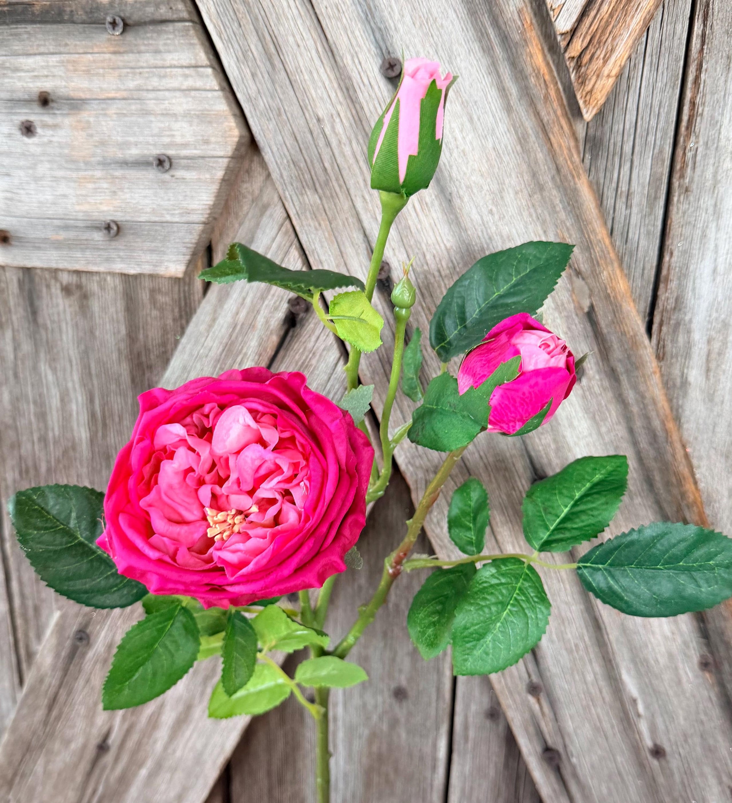 Hot Pink Soft Touch Rose Spray, Wreath Supply, Floral