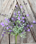 Purple Dainty Berry Wildflower Floral Spray, Wreath Supply, Floral