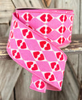 Queen of Hearts Pink Farrisilk Wired Ribon, 2.5 Inch