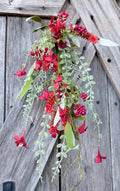 Red 60919 Floral Spray, Wreath Supply, Floral