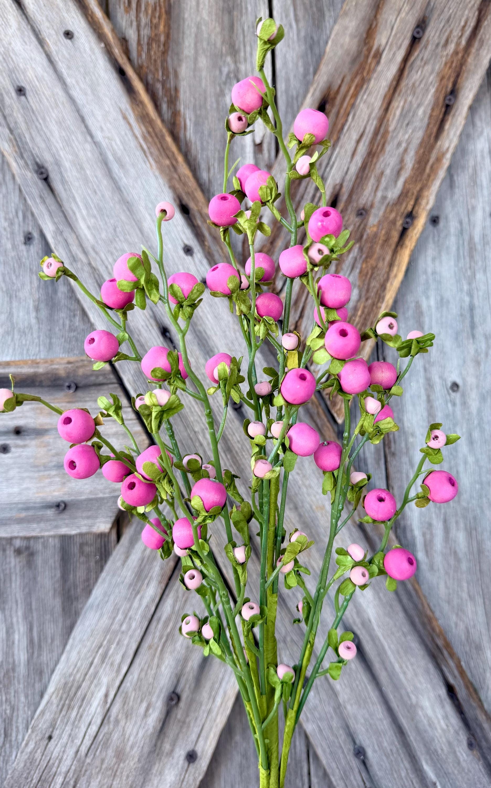 Pink Berry Spray , Wreath Supply, Floral