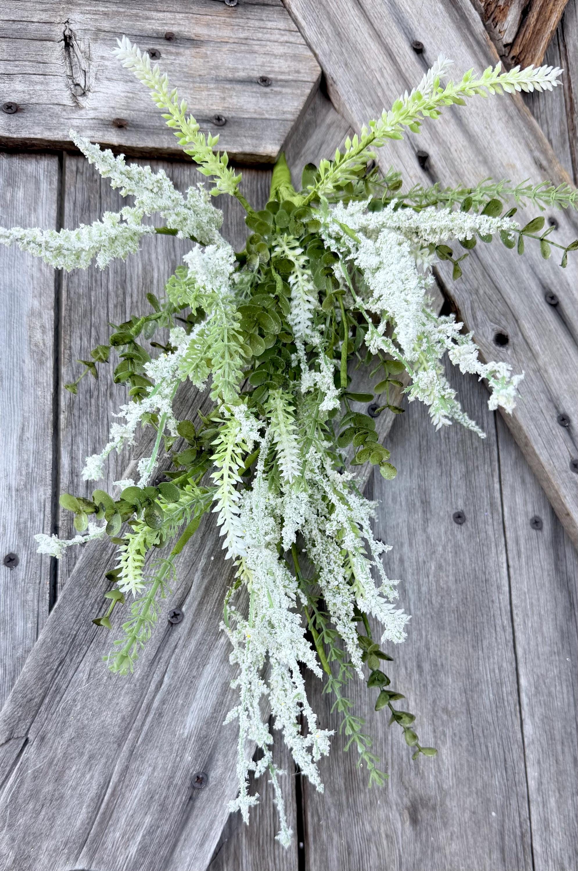 Cream Mixed Heather Bush, Wreath Supply, Floral