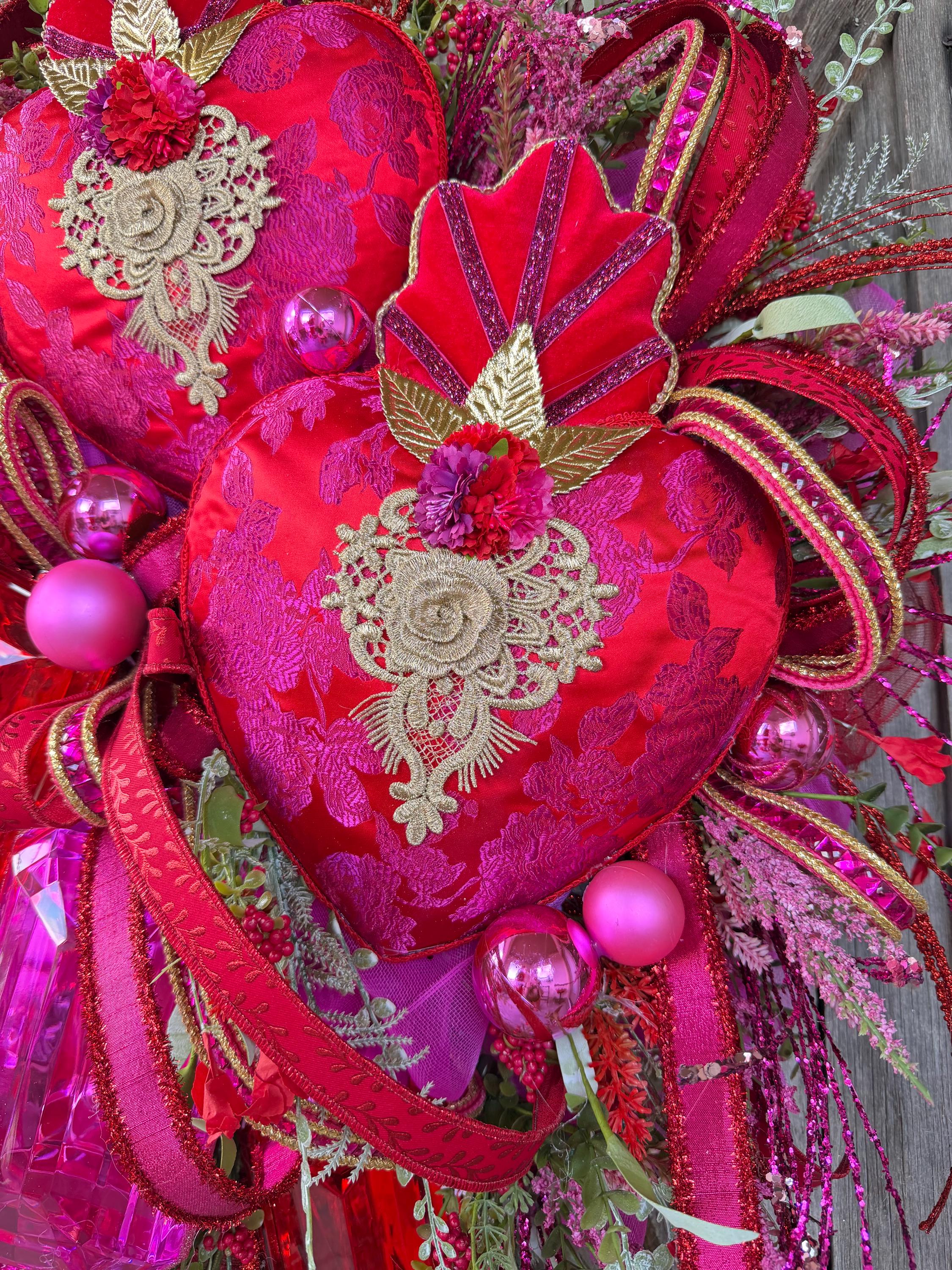 Valentine Wreath, Valentine Decor, Valentine Door, Love Wreath, Love Decor, Heart Decor, Heart Wreath