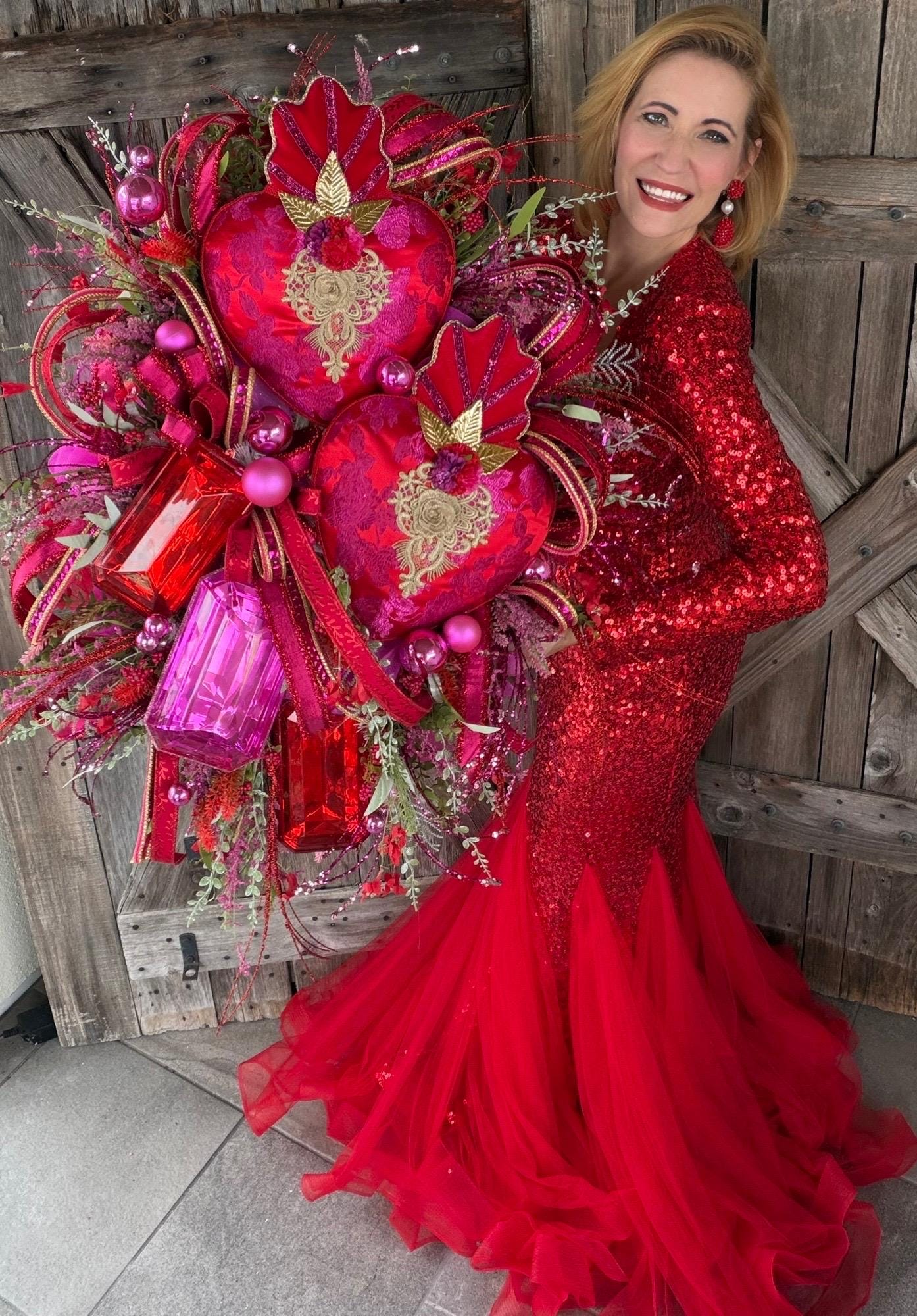 Valentine Wreath, Valentine Decor, Valentine Door, Love Wreath, Love Decor, Heart Decor, Heart Wreath