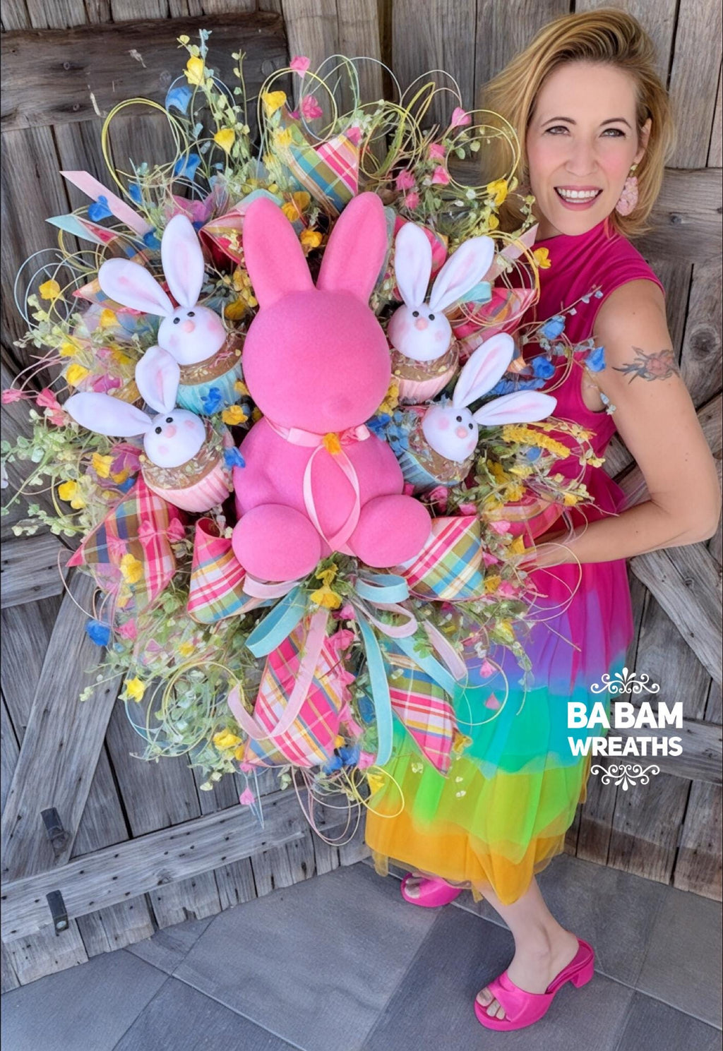 Bunny Wreath, Easter Wreath, Spring Wreath, Rabbit Wreath, Easter Front Door