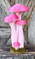 Mushroom Trio, 12 Inches, Pink