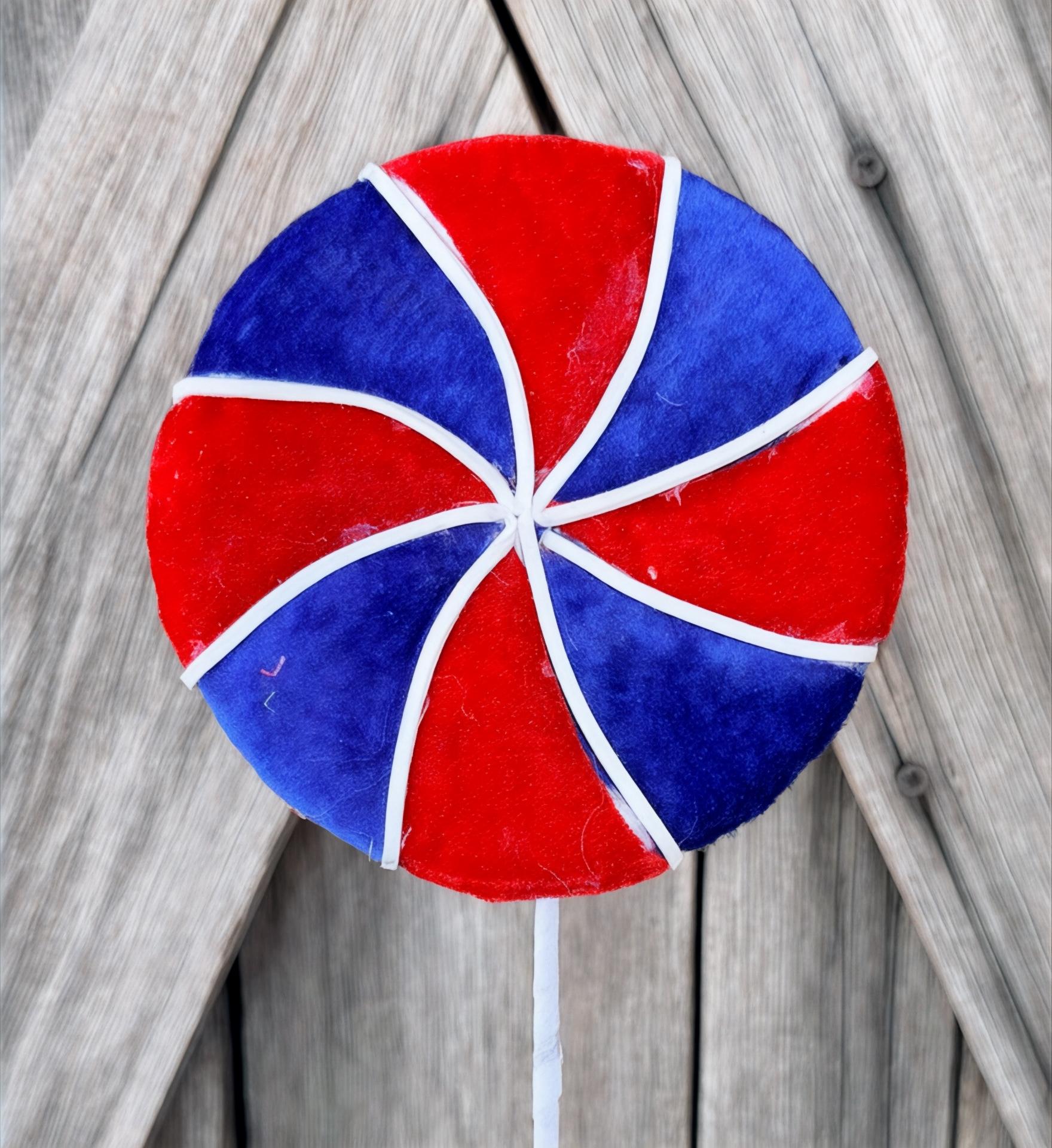 Blue Red Lollipop Pick