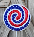 Blue Red Star Lollipop Pick