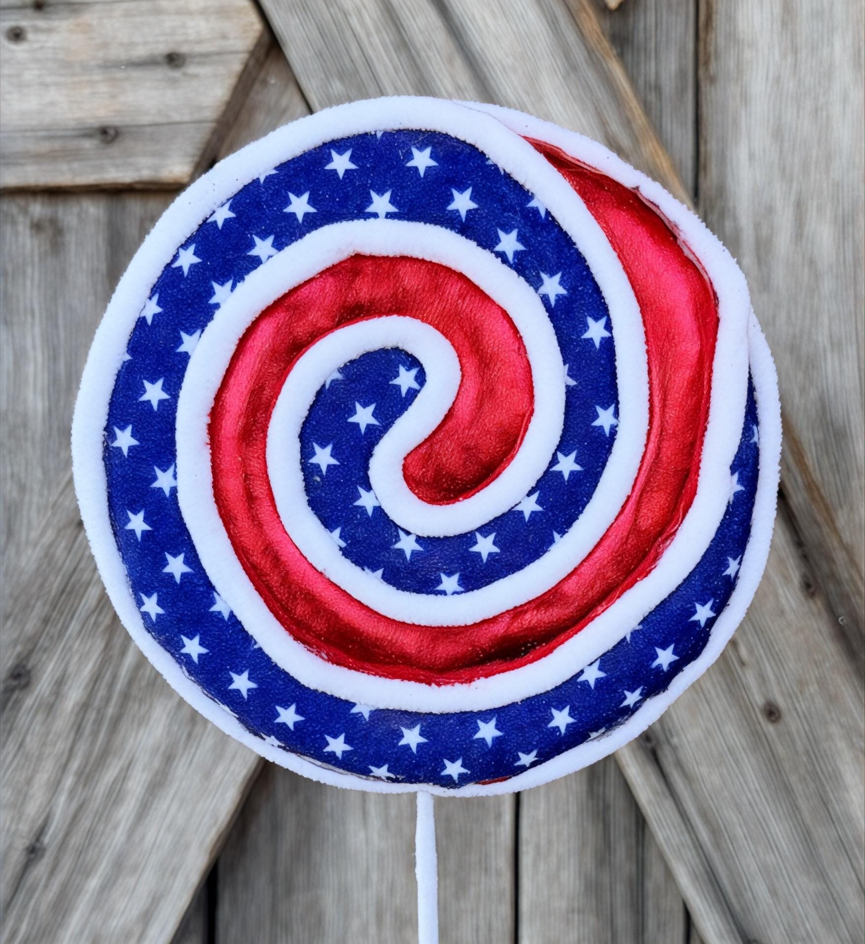 Blue Red Star Lollipop Pick
