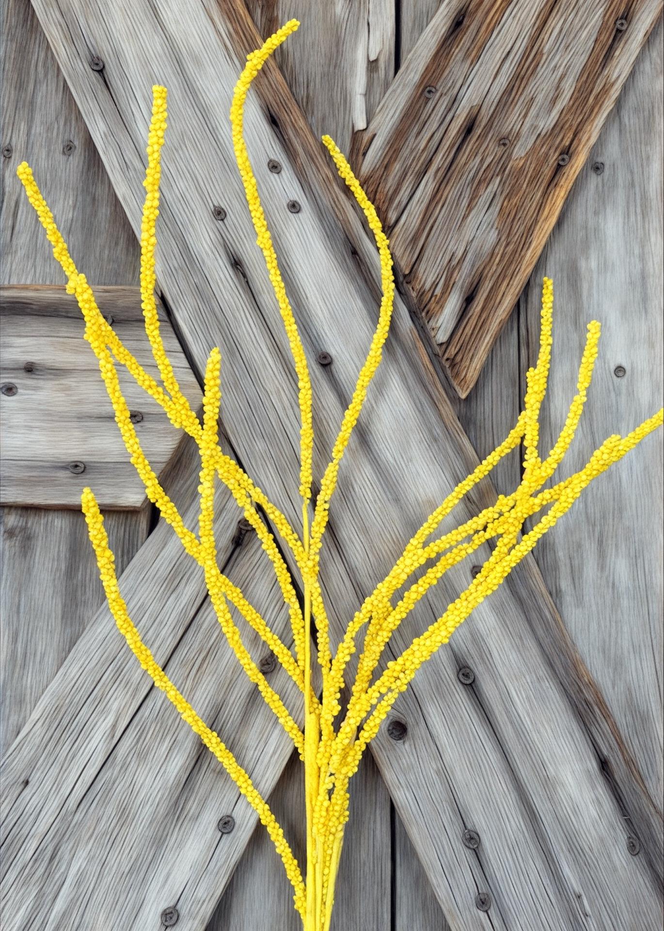 Yellow Bead Twig Spray