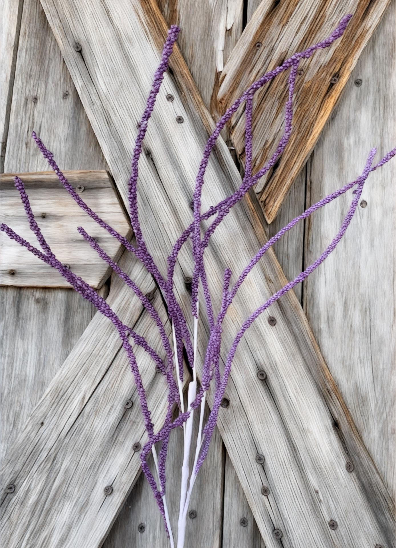 Purple Bead Twig Spray