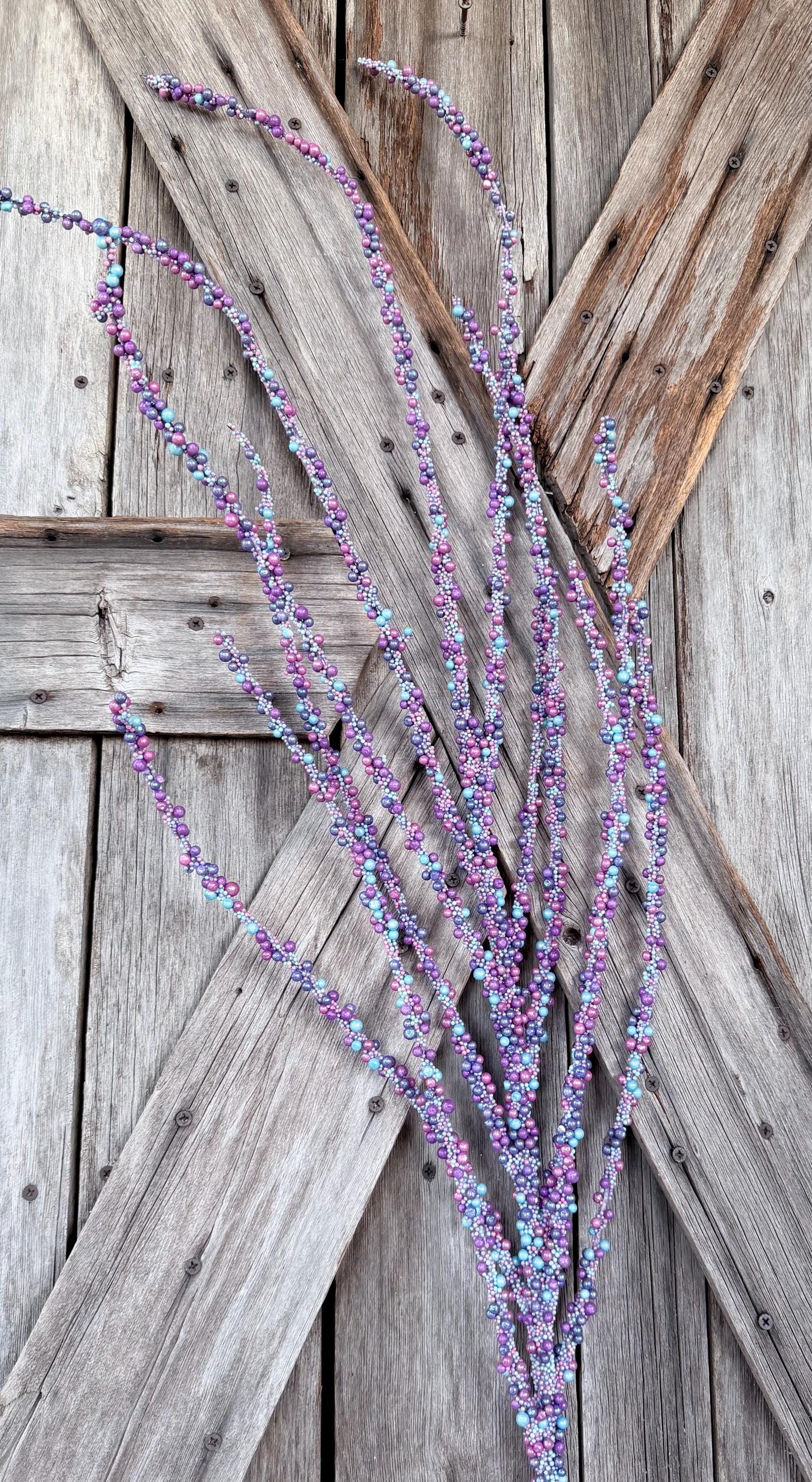 XL Blue Purple Berry Spray, 52 Inches