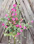 Pink with Pink Pops Dainty Berry Wildflower Floral Spray, Wreath Supply, Floral