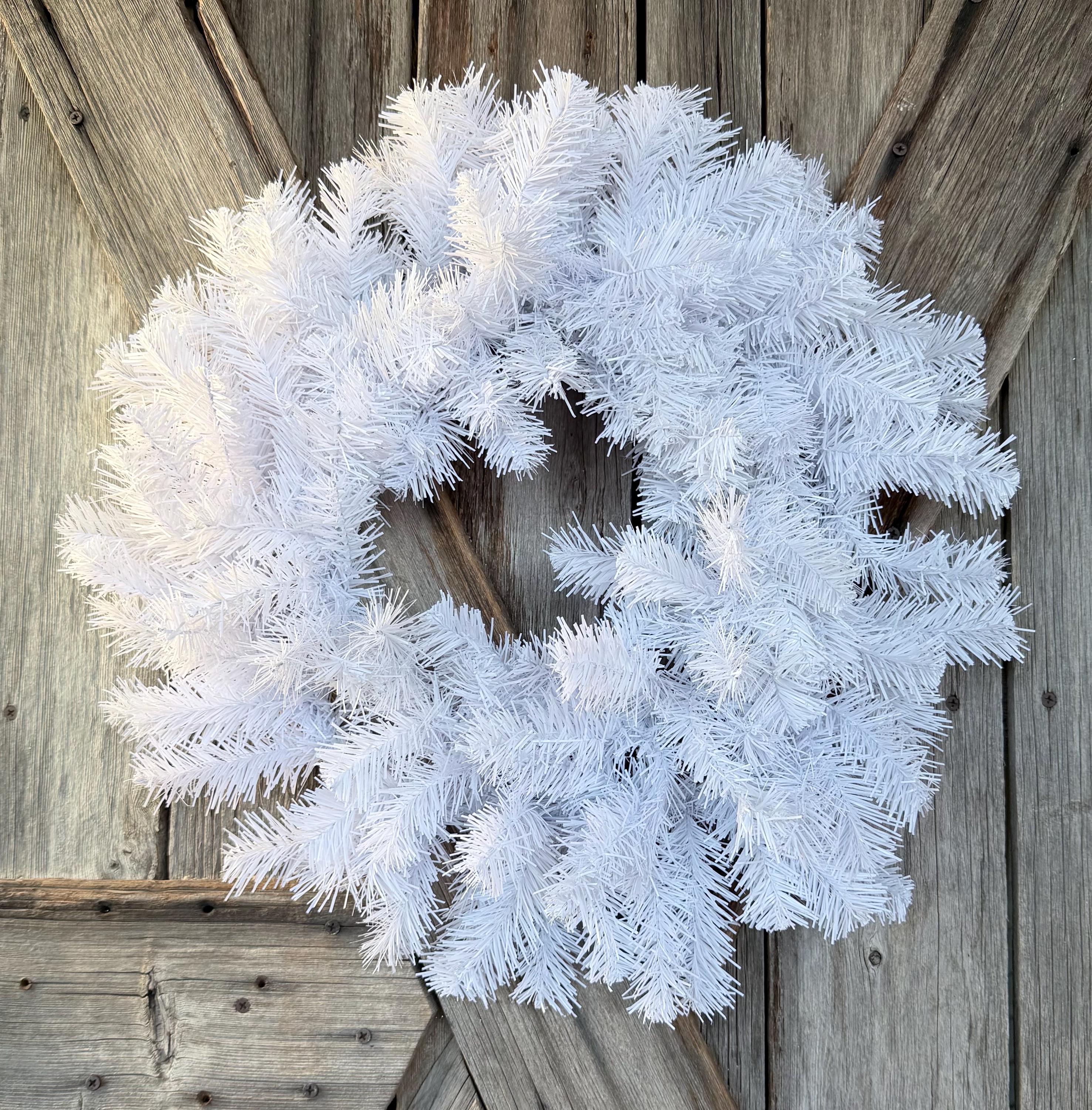 White Wreath Base, 20 Inches, Wreath Supply