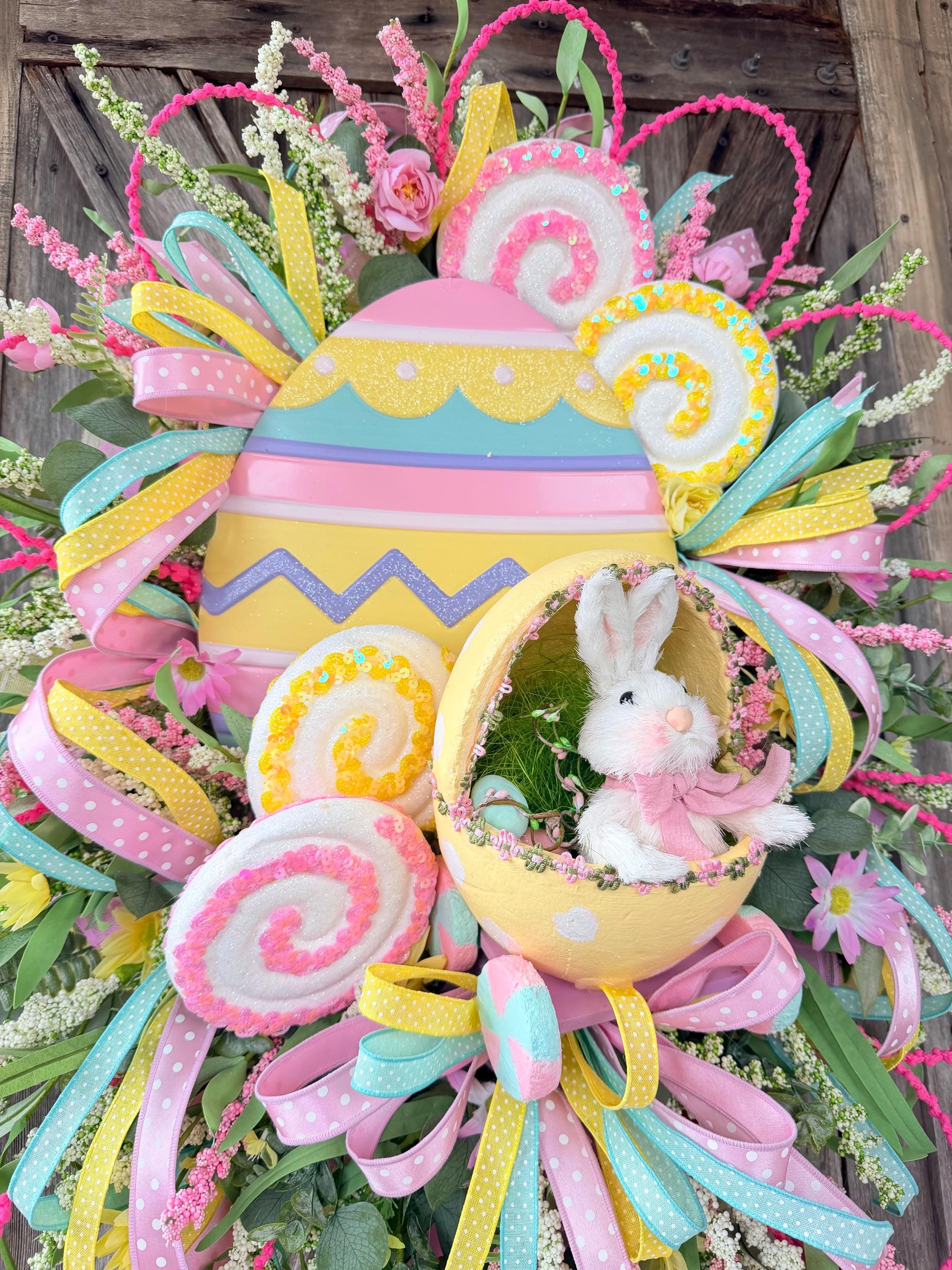 Bunny Wreath, Easter Wreath, Spring Wreath, Rabbit Wreath, Easter Front Door