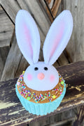 Blue Bunny Cupcake, 8 Inches