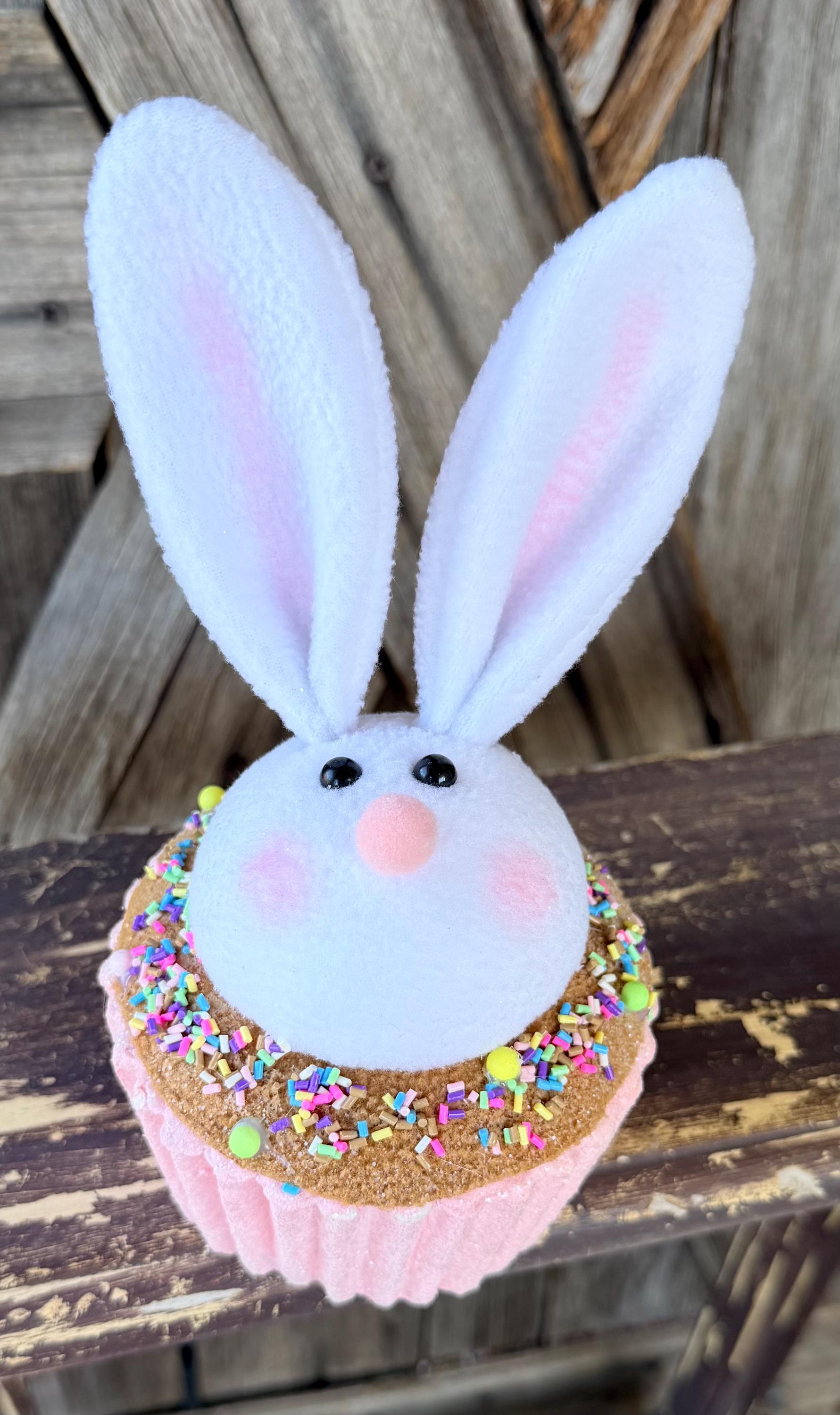 Pink Bunny Cupcake, 8  Inches