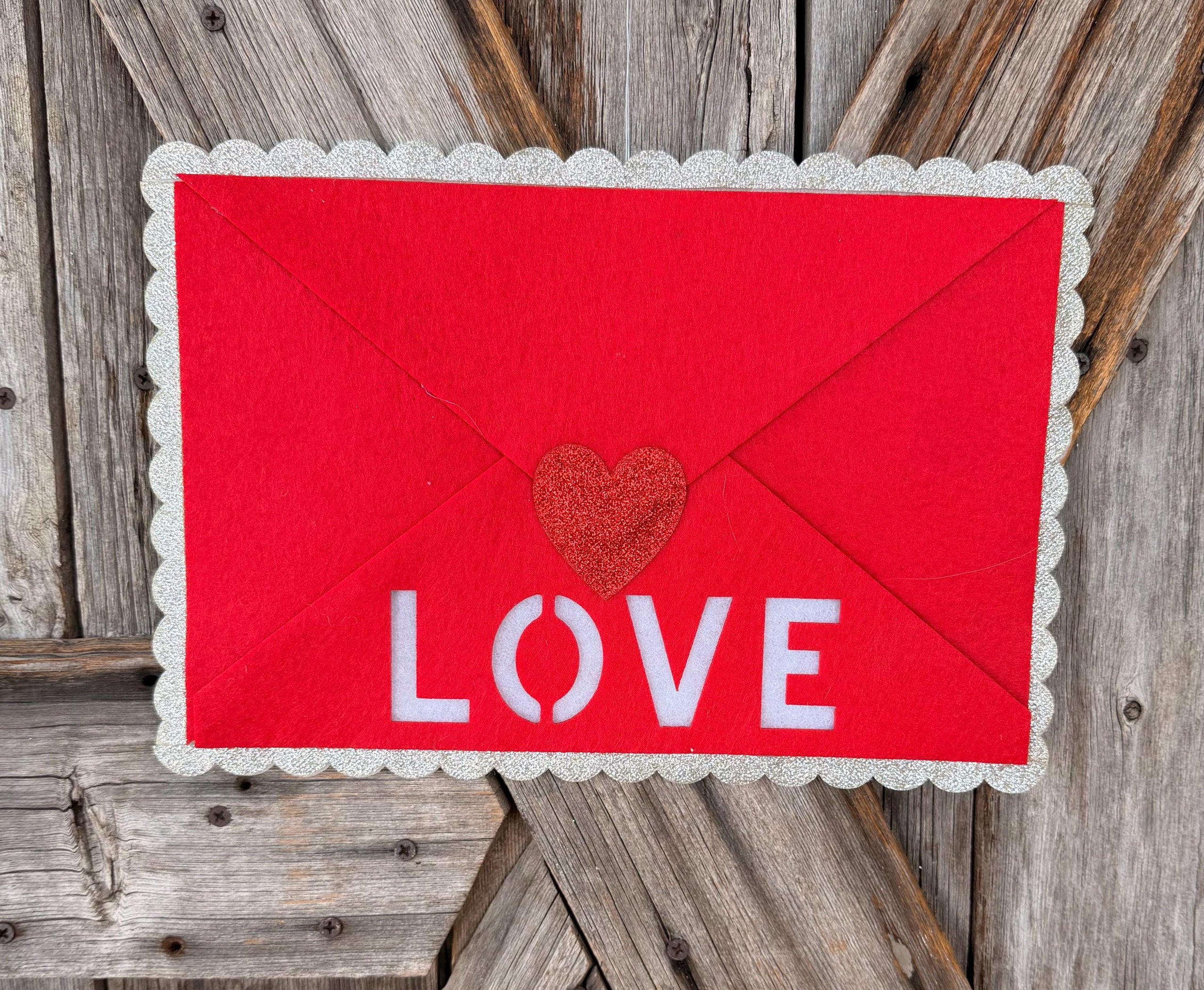 Red Love Envelope, 12 Inch