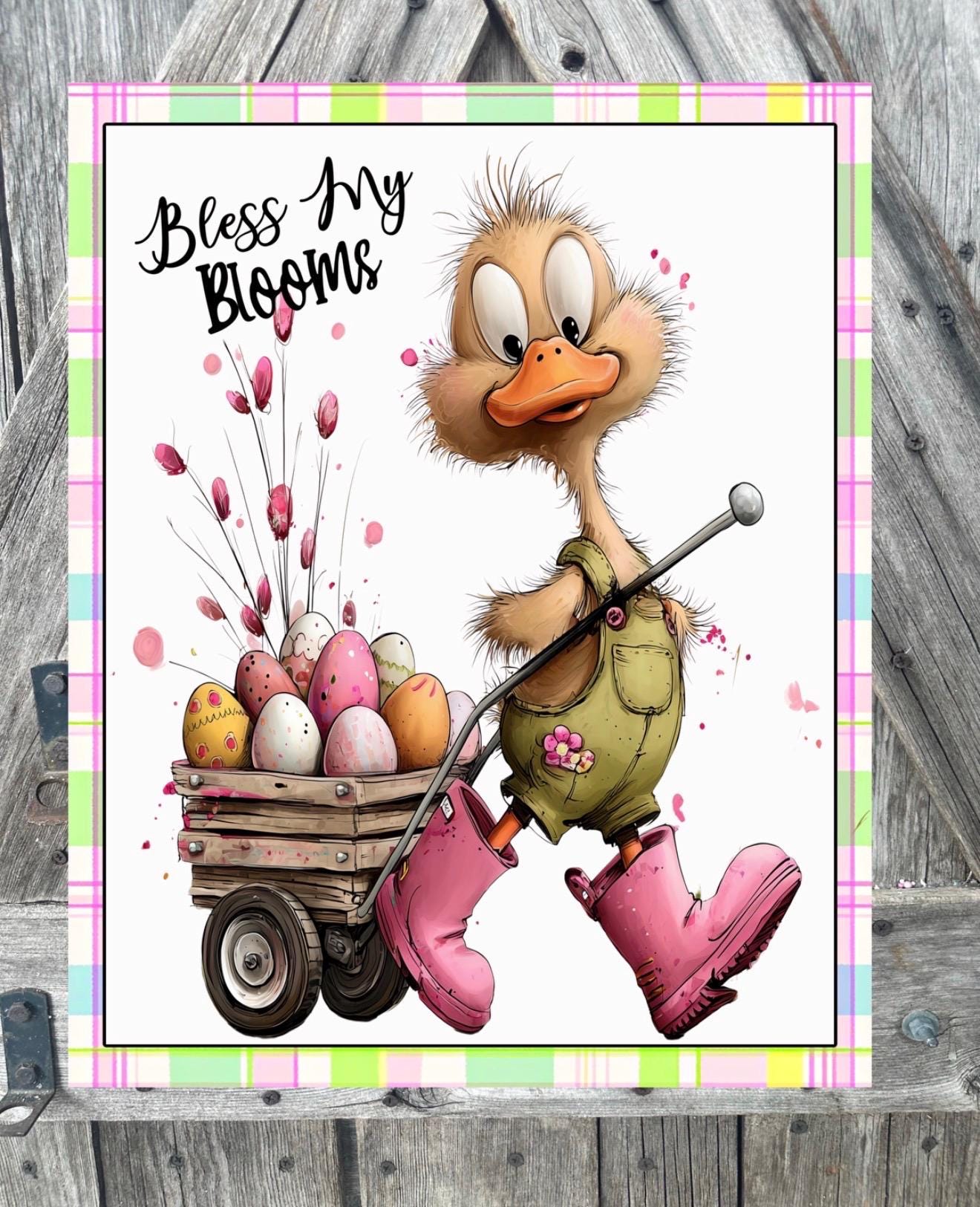 Bless My Blooms, Easter Sign, Spring Decor, Spring Sign