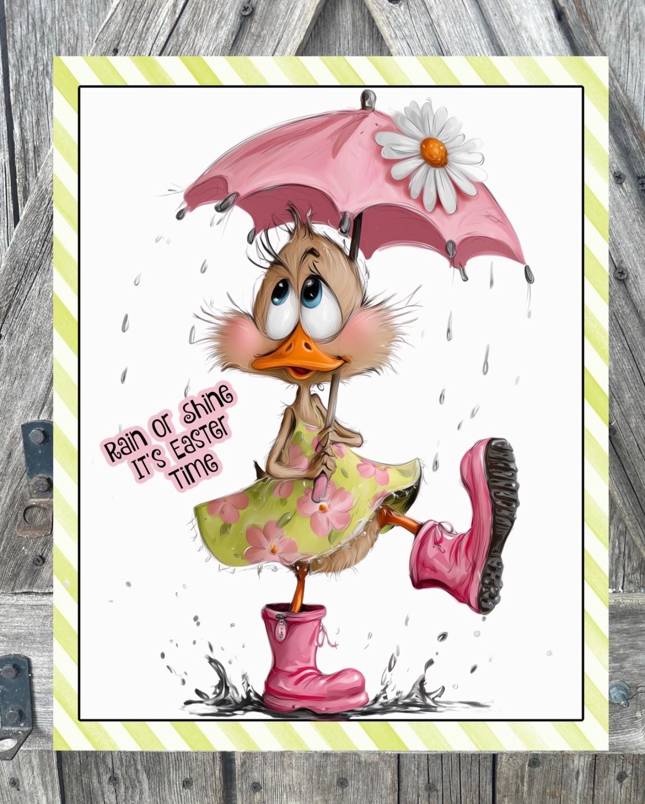 Rain or Shine It’s Easter Time, Easter Sign, Spring Decor, Spring Sign