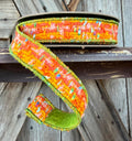 Citrus Plaid Tweed Wired Ribbon 1 Inch