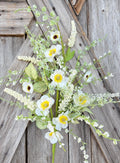 Cream Mixed Meadow Floral Spray, Wreath Supply, Floral