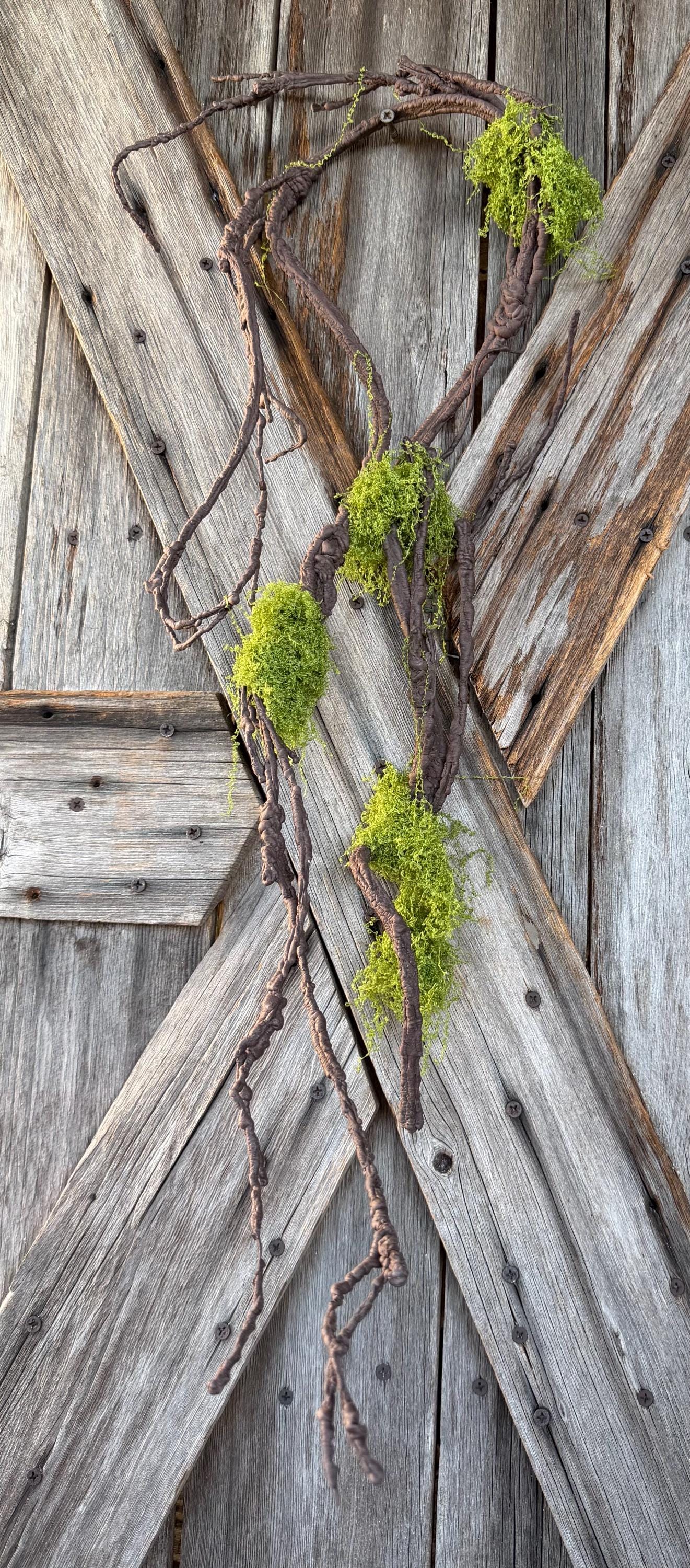 Branch with Moss, 5 Foot, Wreath Supply, Floral