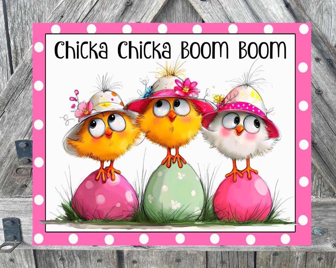 Chicka Chicka Boom Boom, Easter Sign, Spring Decor, Spring Sign