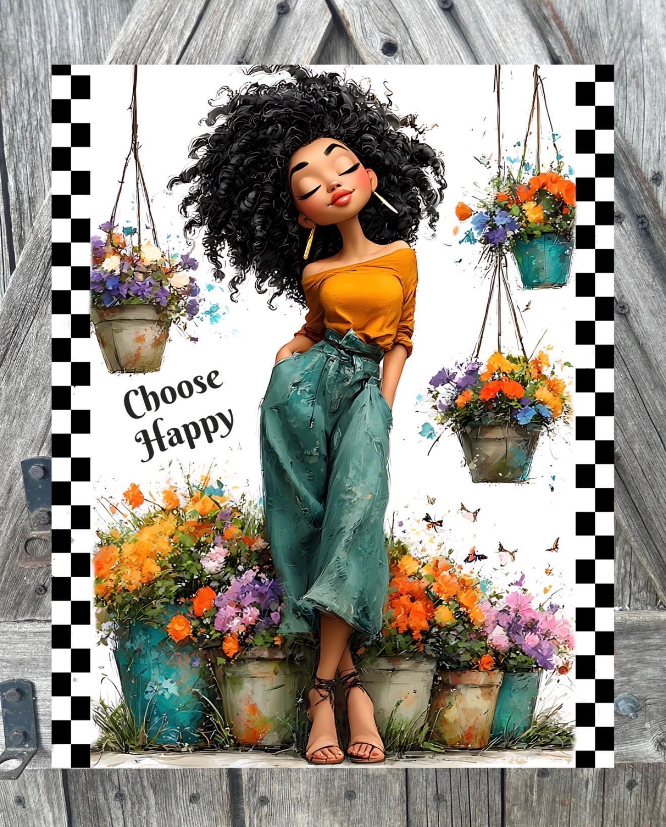 Choose Happy, Everyday Sign, Motivational Decor, Motivational Wall Art