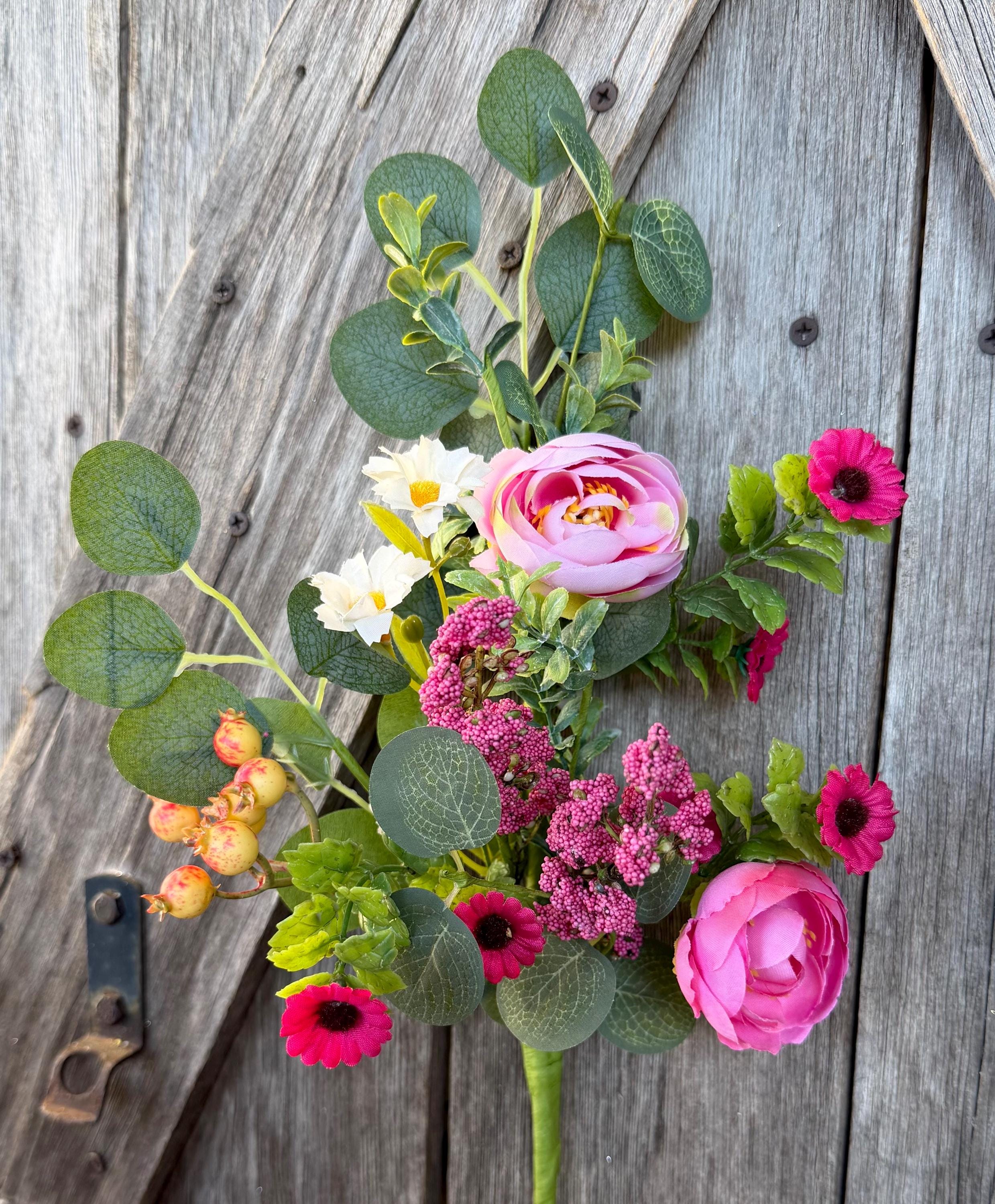Pink Ranunculus Bush , Wreath Supply, Floral