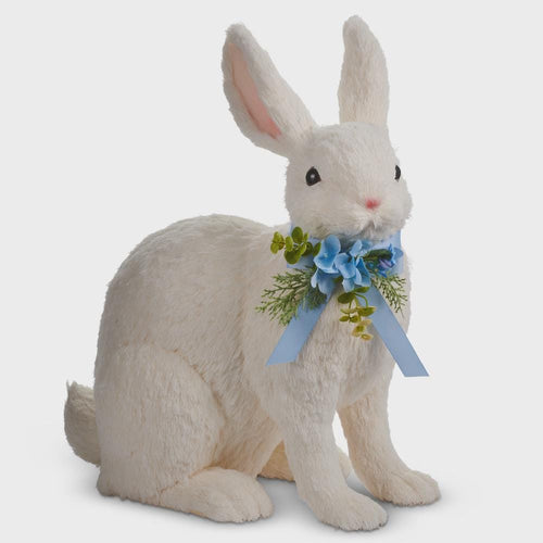 17 Sisal Bunny with Blue Bow